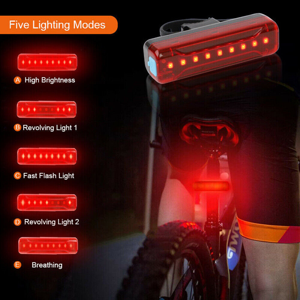 Rechargeable T6 LED Bicycle Bike Lights USB Front Rear Headlight Tail Light Set