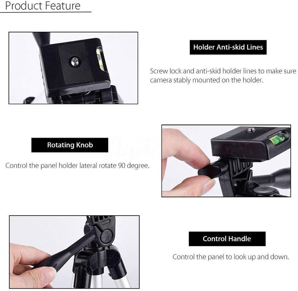 106cm Adjustable Camera Tripod Mount Stand Phone Holder for Samsung Universal AU