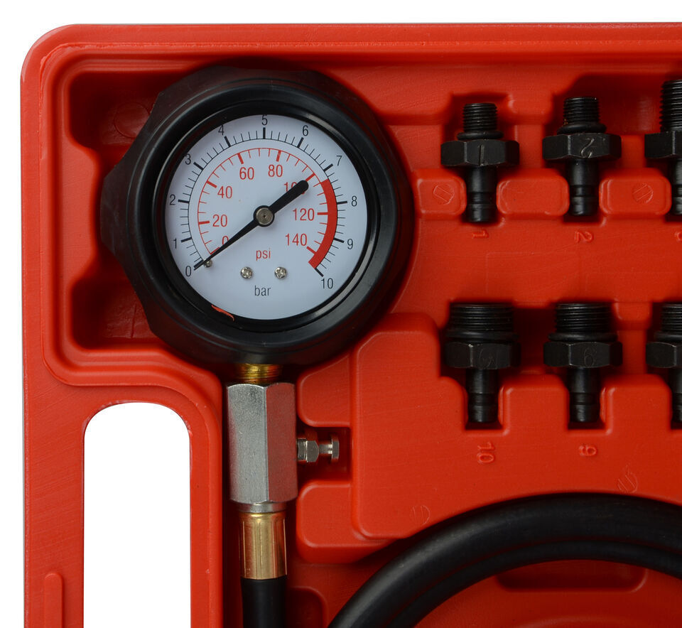 12pcs Engine Oil Pressure Test Tool Kit Tester Gauge Diagnostic Auto Tools set