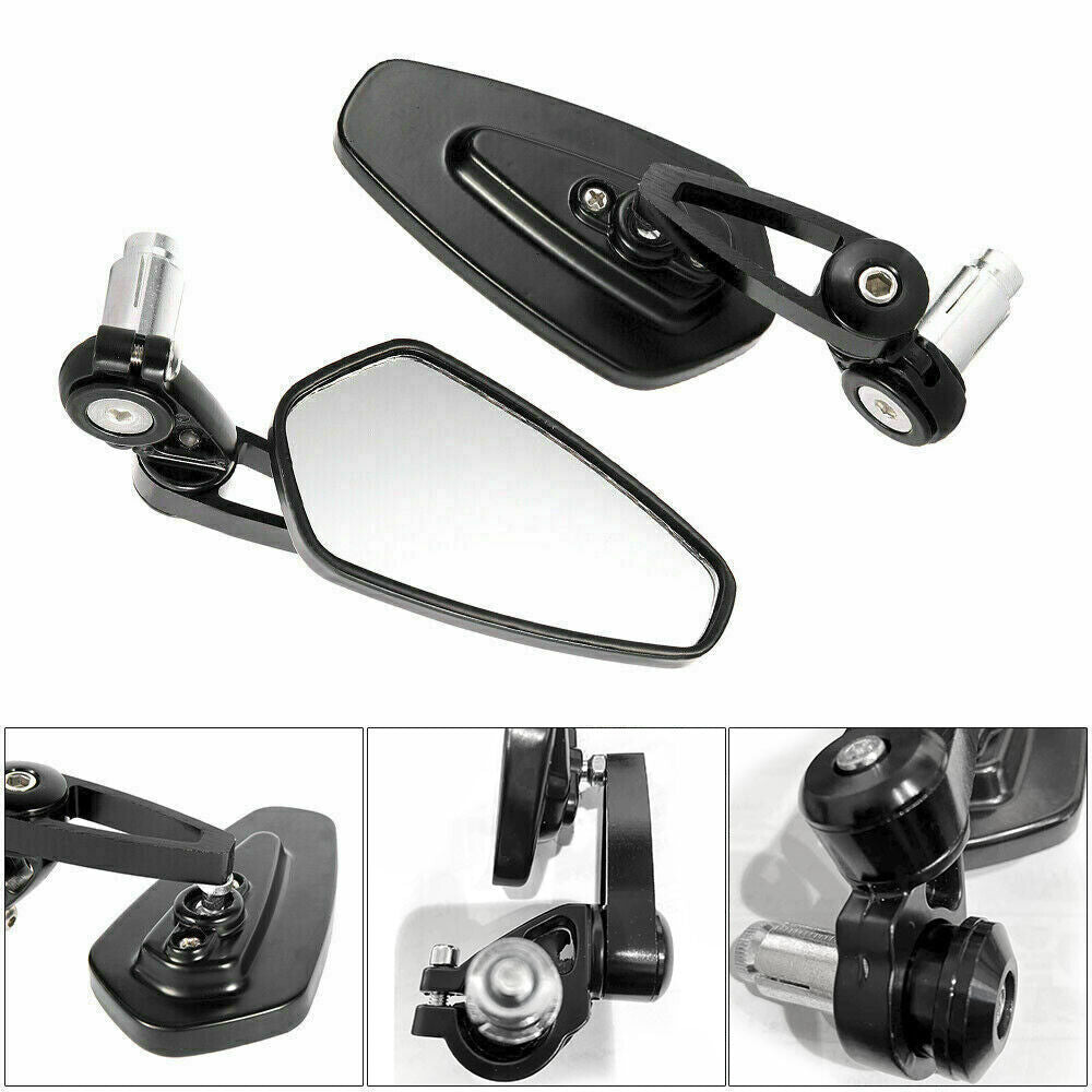 2pcs 7/8'' Motorbike Side Mirror Handle Bar End Rearview Motorcycle Moto Wing AU