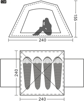 Outdoor Foldable Automatic Tent, 3-4 People Beach Rainproof and Quick-Opening Tent, Thick Rainproof Tent, Foldable Outdoor Camping Tent, Portable Family Tent