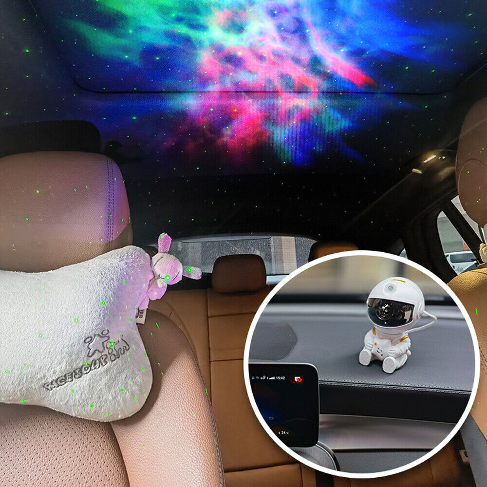 LED Galaxy Astronaut Projector USB Light Starry Nebula Night Bedside Table Lamps