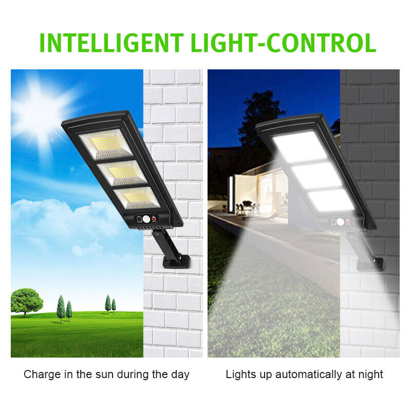 120 LED Solar Street Light Lamp Motion Sensor Lights Remote Garden Yard Flood AU