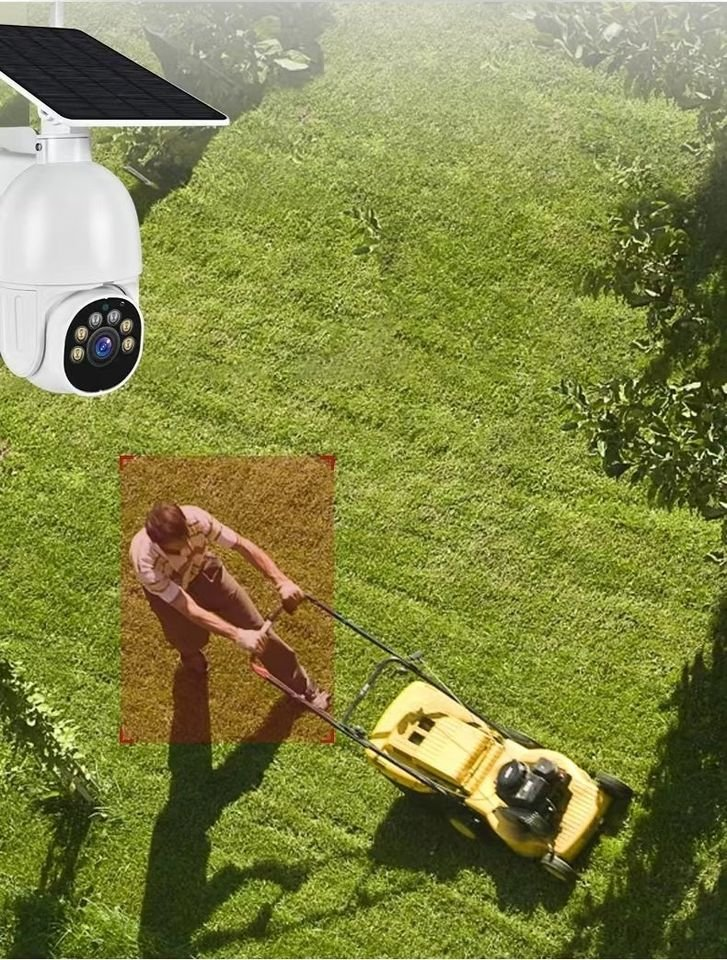 2K Solar Security Cameras Wireless Outdoor with 14 Spotlights IP65 Waterproof Night Vision