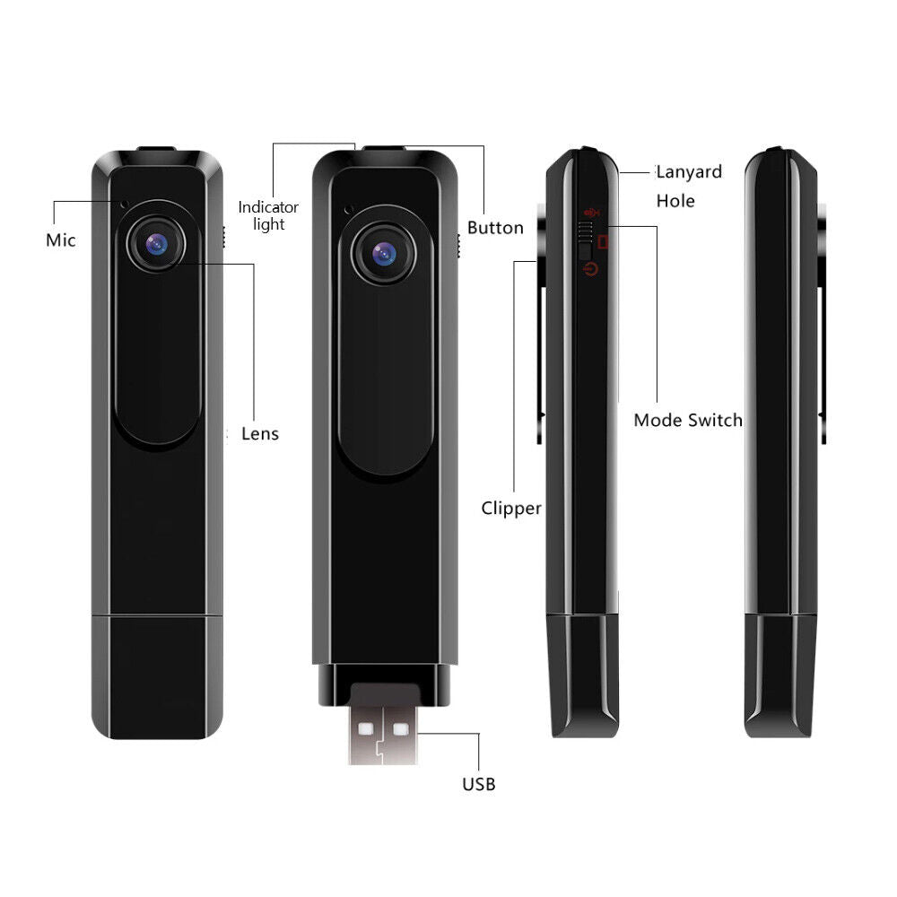 Mini Pocket Pen 1080P HD Camera Hidden Portable Body Video Recorder Spy Cam AU