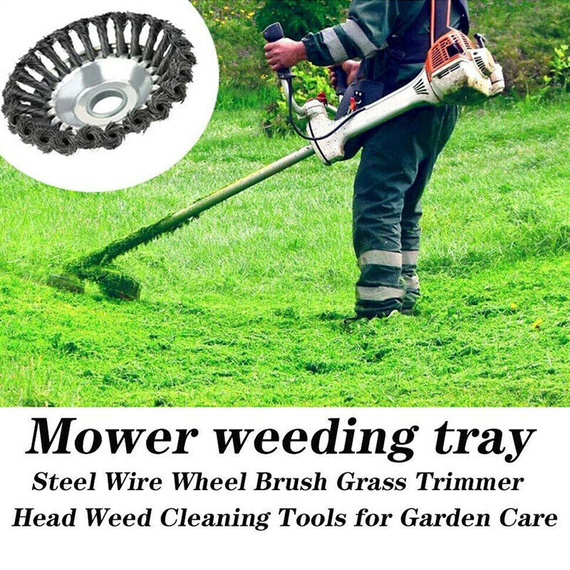 6/8" Weed Brush Steel Wire Garden Lawn Trimmer Wheel Mower HeadTool Grass Cutter