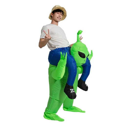 Adult Kids Alien Inflatable Costume Fun Party Halloween Costume for man Women Cosplay