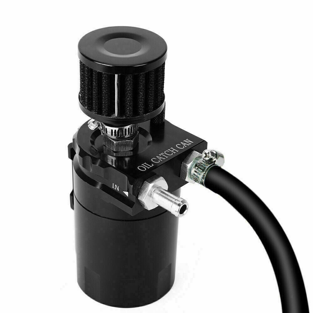 Oil Catch Can Breather Universal Baffled Diesel Reservoir Tank Petrol Filter Kit