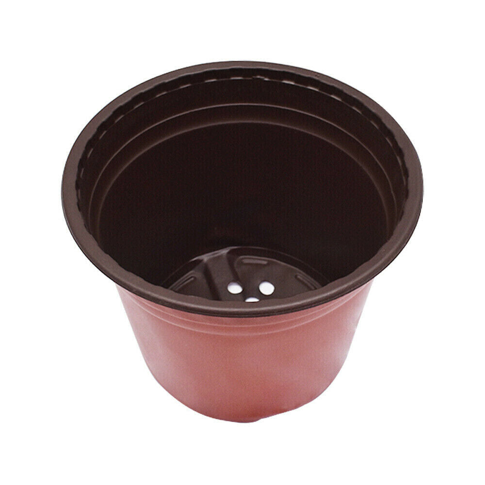 100 PCS Plastic Plant Flower Pots 4 sizes Nursery Seedlings Container Flowerpot