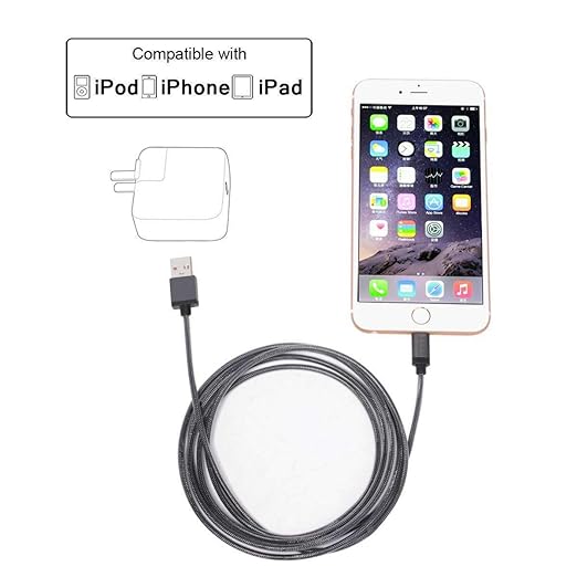 Data Sync 2A Fast Charger USB Cable Nylon Braided for Phone 7+ 6 6S 5 SE XS MAX XR