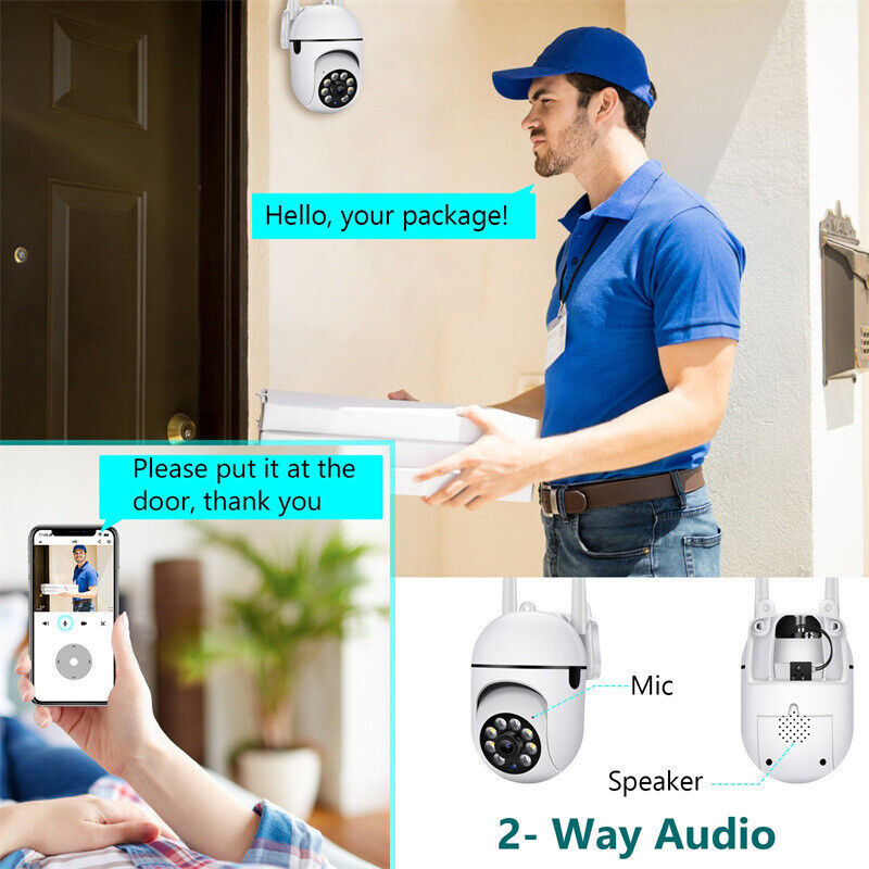 1080P WIFI IP Camera Wireless CCTV HD PTZ Smart Home Security IR Cam Outdoor