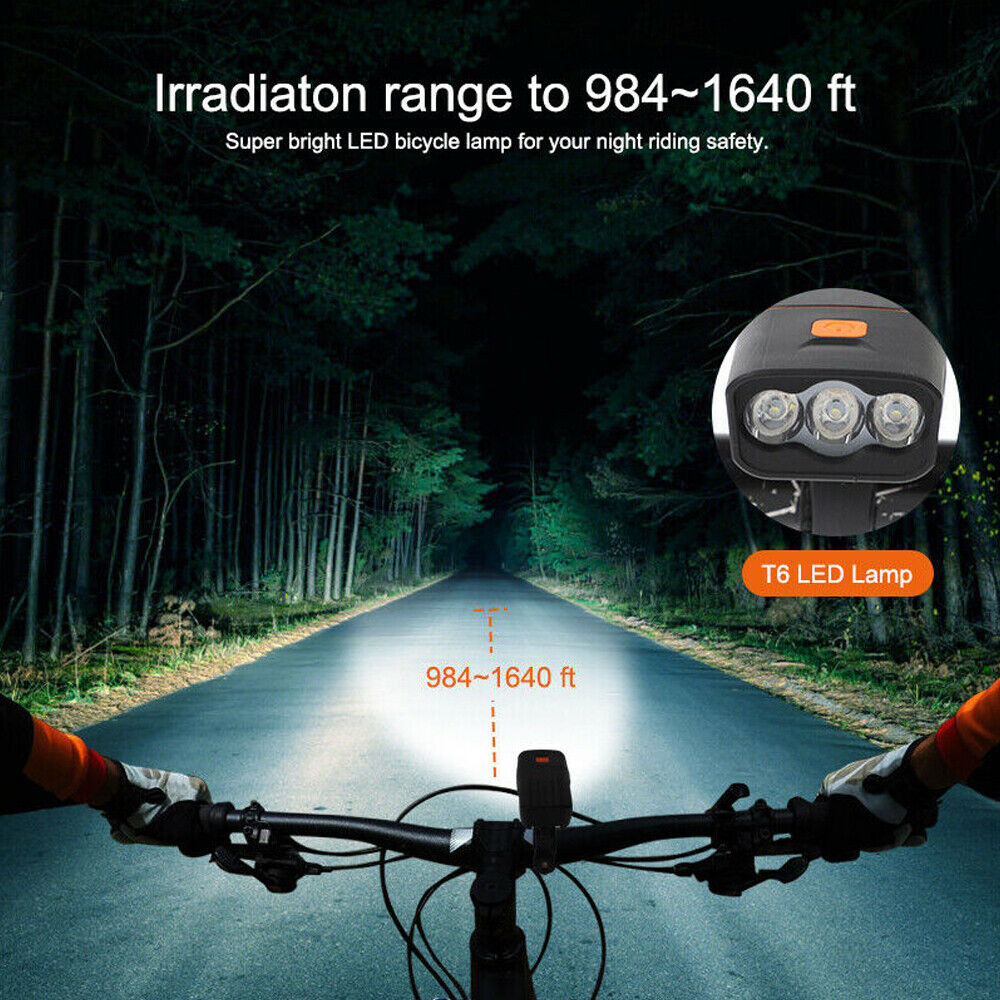 Rechargeable T6 LED Bicycle Bike Lights USB Front Rear Headlight Tail Light Set