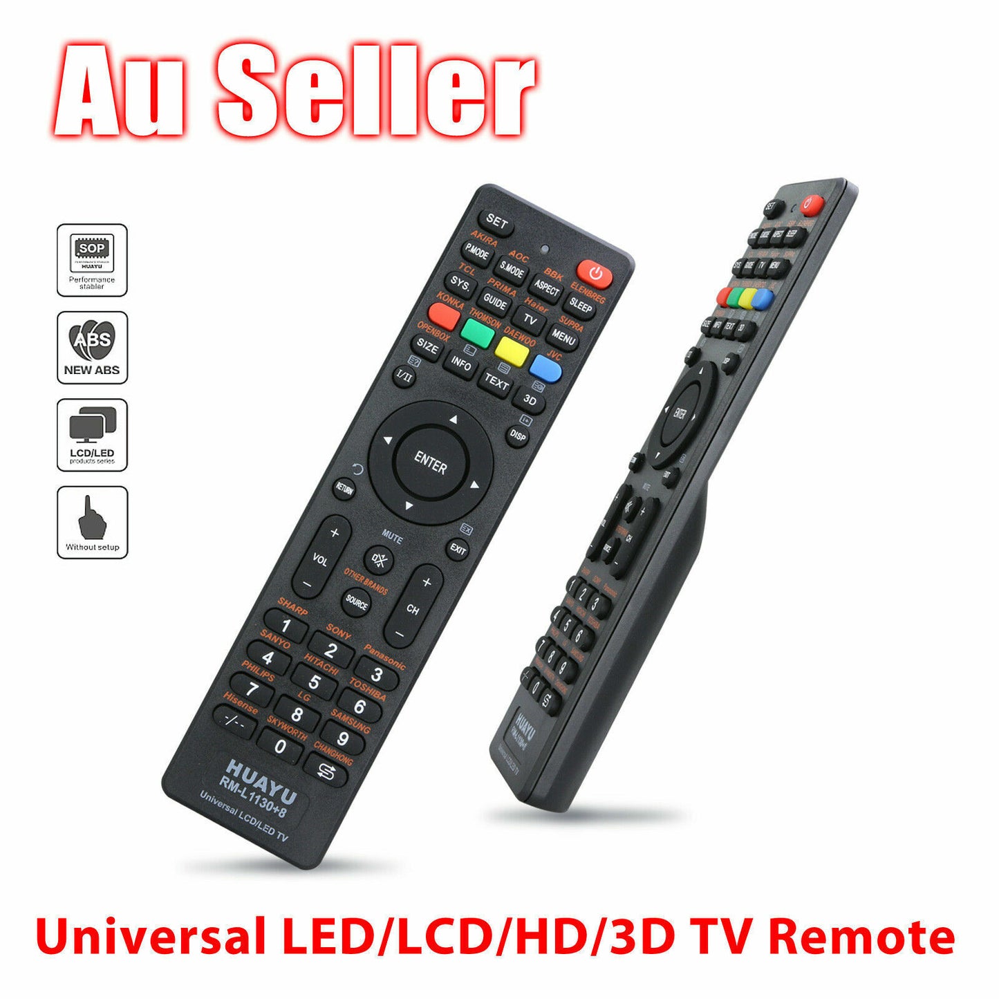 TV Remote Control Universal LCD/LED For Sony/Samsung/Panasonic/LG/TCL/Soniq AUS