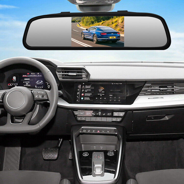 Reverse Camera Night Reversing Camera Rear View Mirror Kit Waterproof HD Monitor