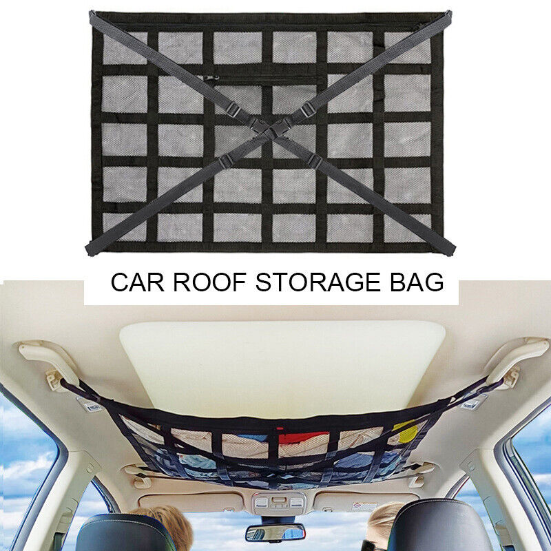 Universal Car Ceiling Storage Net Car Roof Cargo Net Mesh Storage Bag Campervan