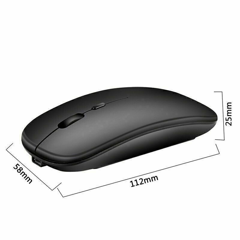 Optical Wireless Bluetooth 5.1 Slim Rechargeable Mouse for Laptop, Mac，iPad