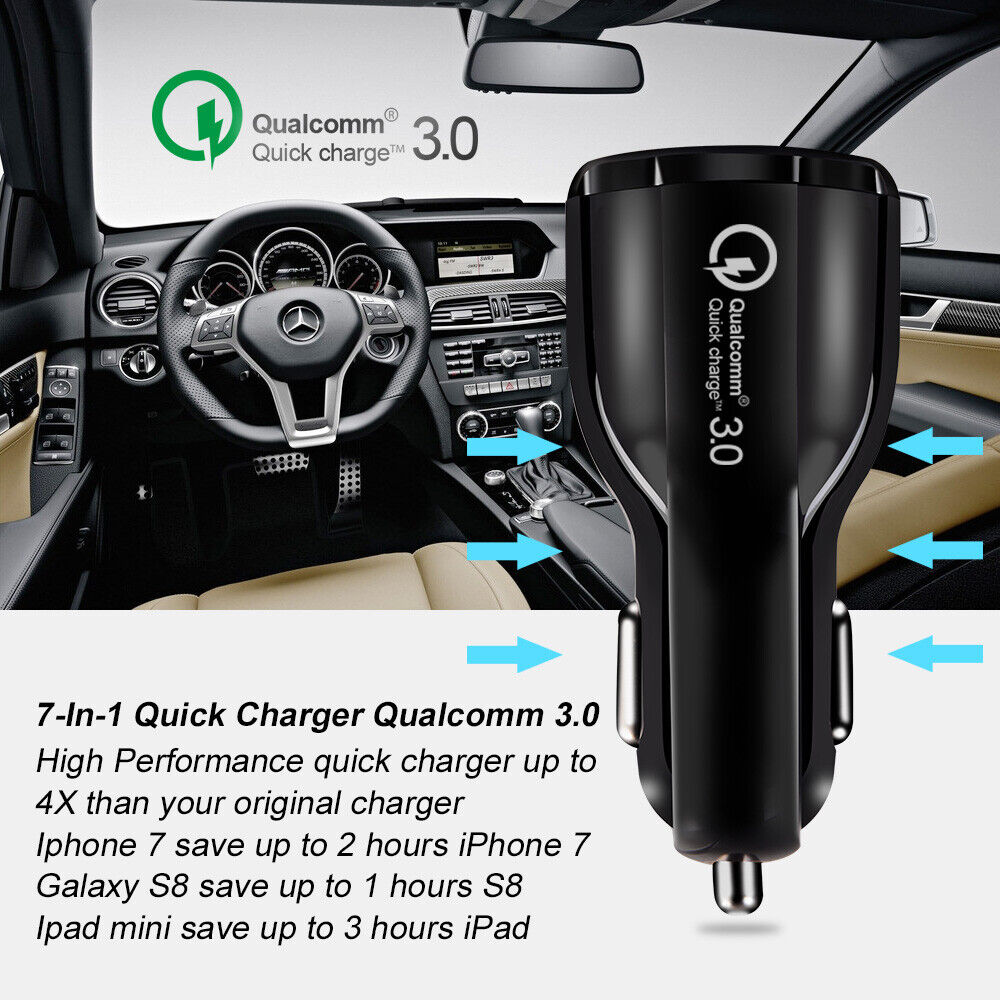 1/2x Fast Car Charger USB Quick Charger 2 Port QC3.0 Lighter Socket AU