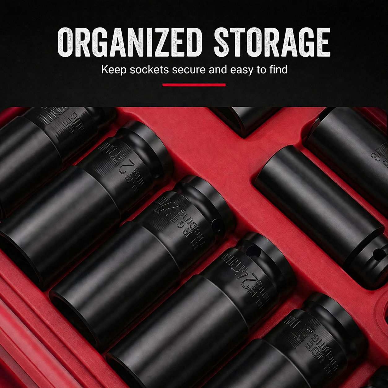 10Pcs 3/4'' Drive Deep Impact Socket Tool Set 80mm Length tool set 22-41mm