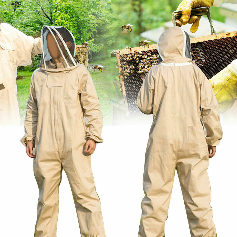Beekeeping Suit Bee Suit Heavy Duty with Leather Ventilated Keeping Gloves