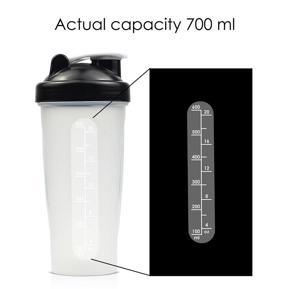 GYM Protein Supplement Drink Ball Blender Mixer Shaker Shake Bottle 700ml Cup AU