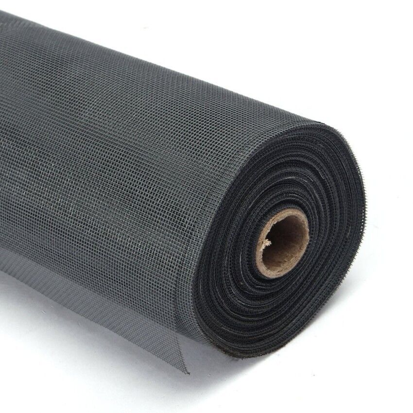 100FT / 30M Roll Insect Flywire Window Fly Screen Net Mesh Flyscreen Black/ Grey