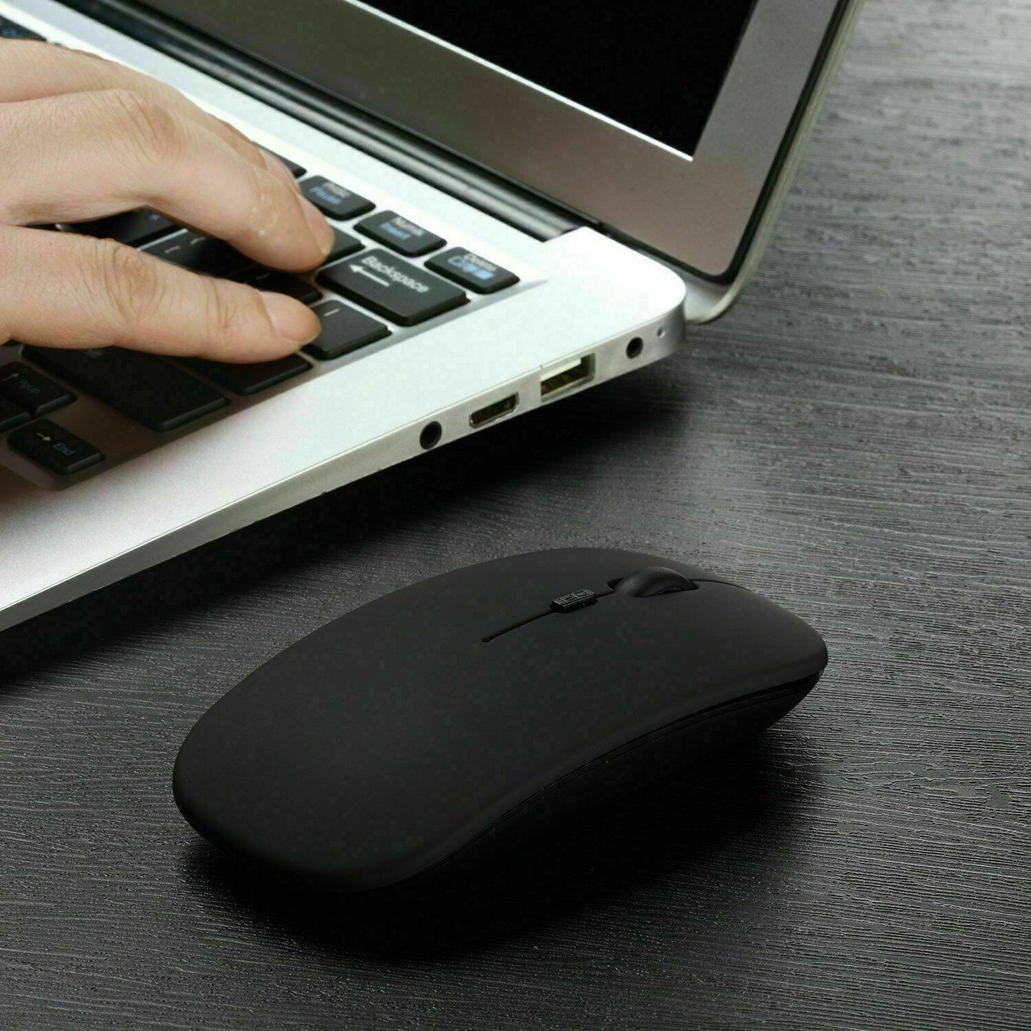 Optical Wireless Bluetooth 5.1 Slim Rechargeable Mouse for Laptop, Mac，iPad