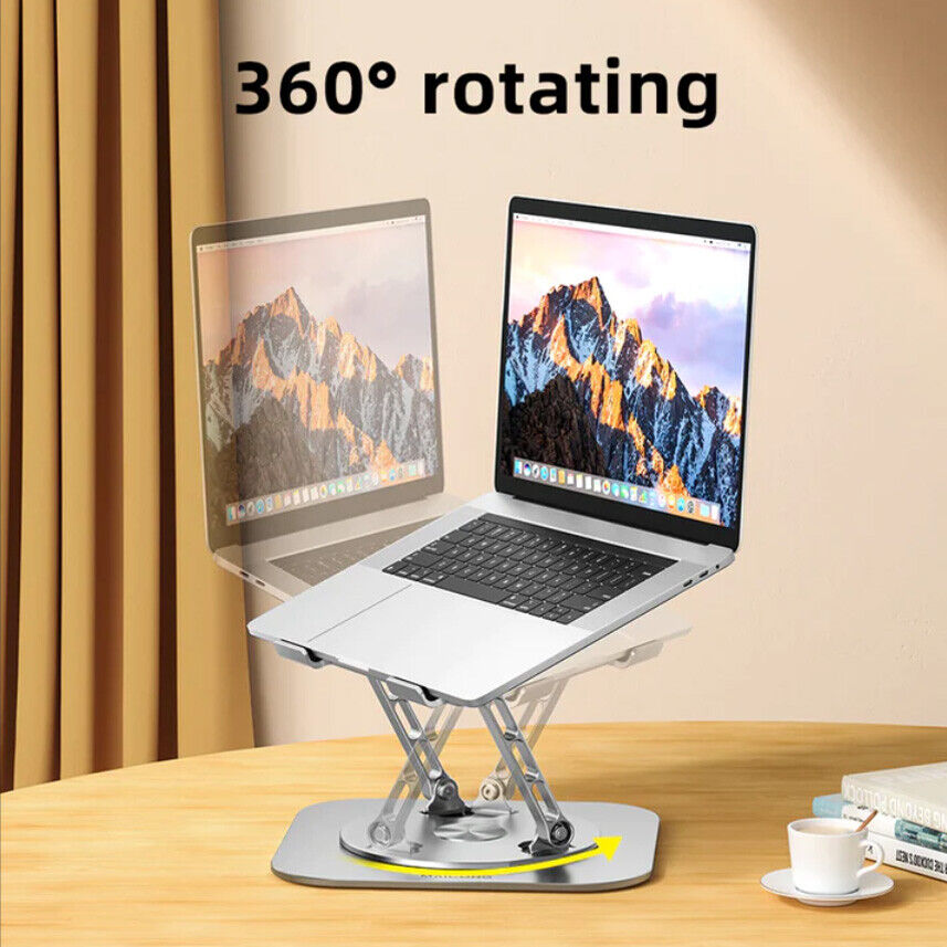 Adjustable Laptop Stand 360 Rotating Ergonimic Foldable Laptop Riser for Desk