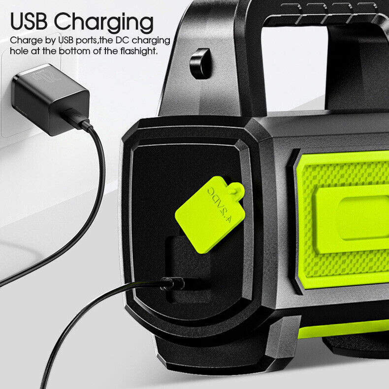 135000LM LED Searchlight Spotlight USB Rechargeable Hand Torch Work Light Lamp