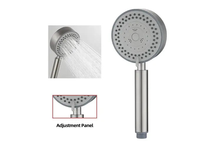 Ozstock Adjustable Stainless Steel Shower Head & 1.5M Hose Handheld 5-Modes Shower Head