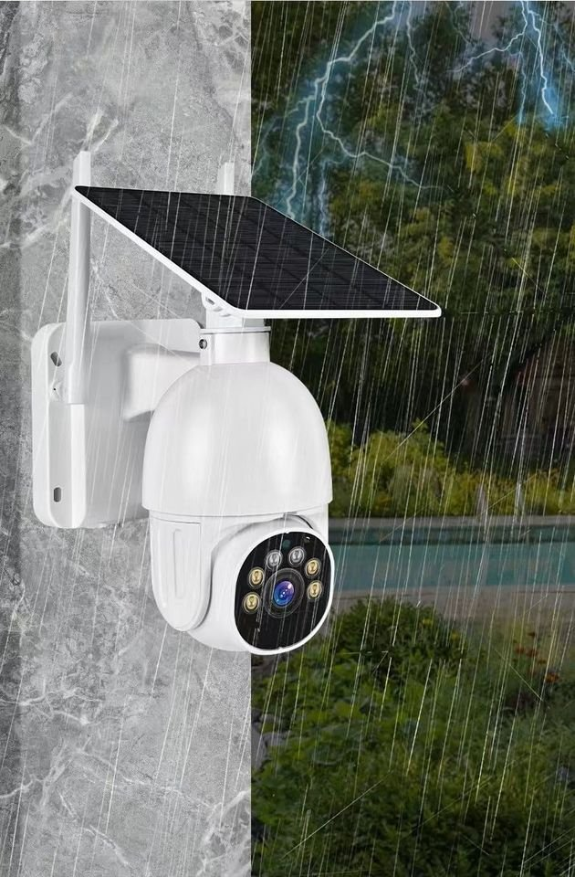 2K Solar Security Cameras Wireless Outdoor with 14 Spotlights IP65 Waterproof Night Vision