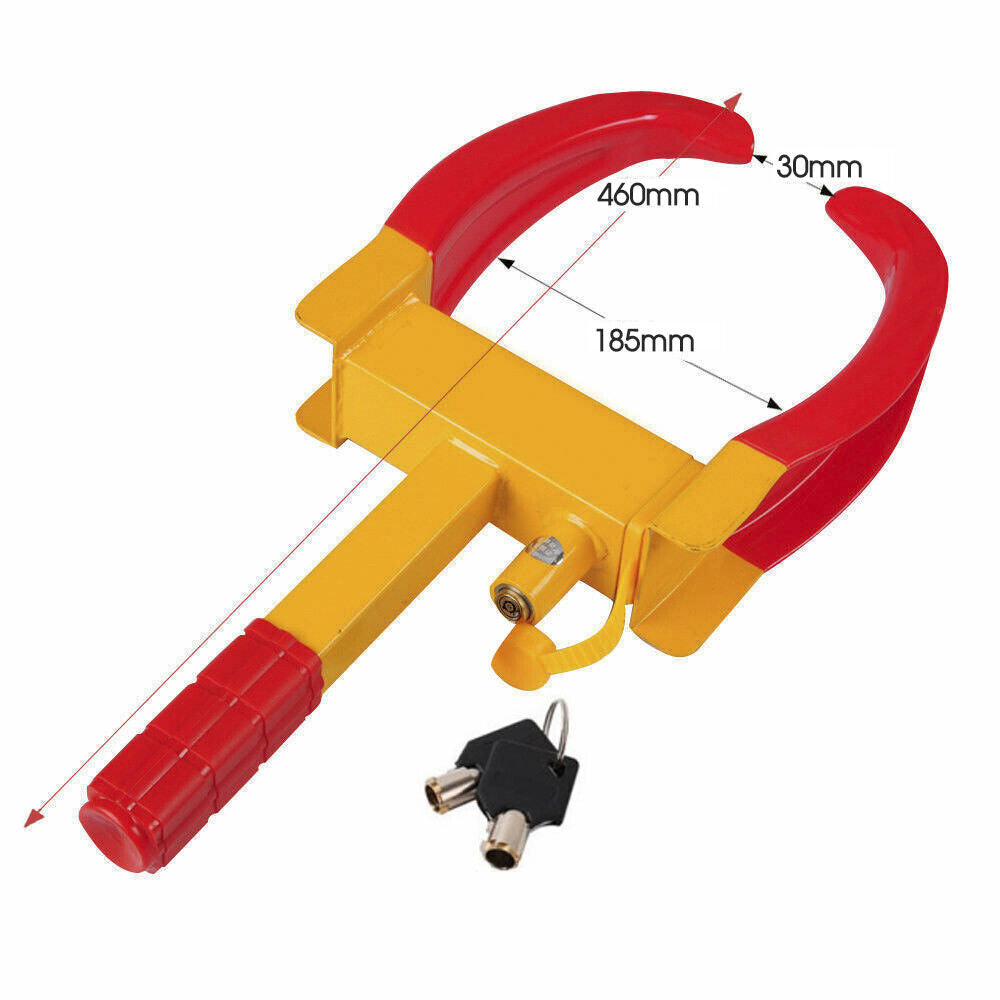 Heavy Duty Wheel Clamp Lock Vehicle Caravan Car Security Anti-theft w/ 2keys