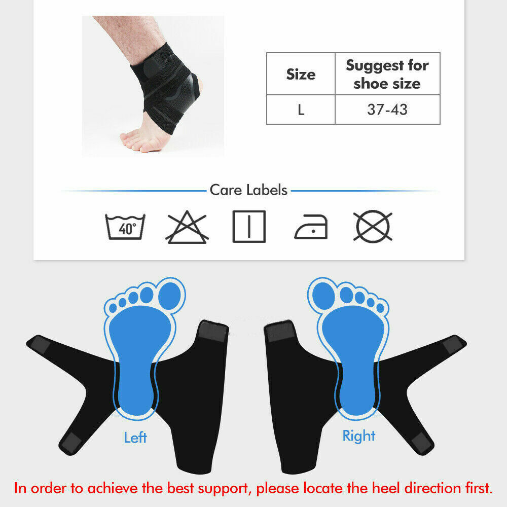 NEW Adjustable Sports Elastic Ankle Brace Support Basketball Protector Foot Wrap