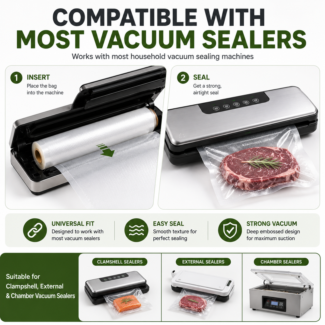 New Roll Vacuum Sealing Food Storage Bag Storage Saver Reusable 28CMx6M AU POST