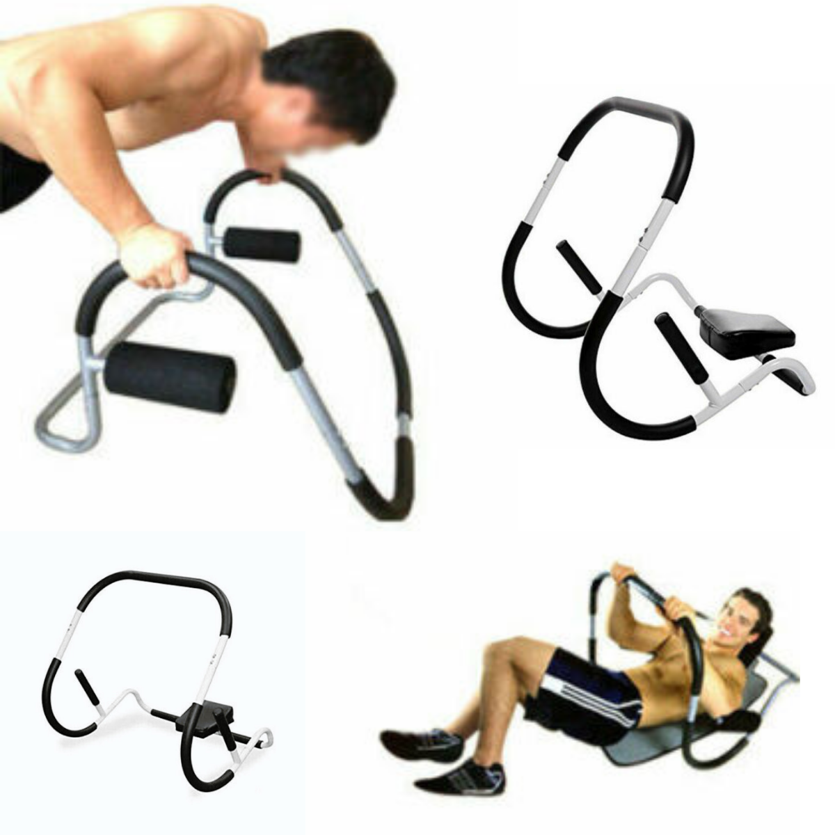 1x Home Gym Fitness AB Roller Abdominal Crunch Exercise Machine Situp Trainer
