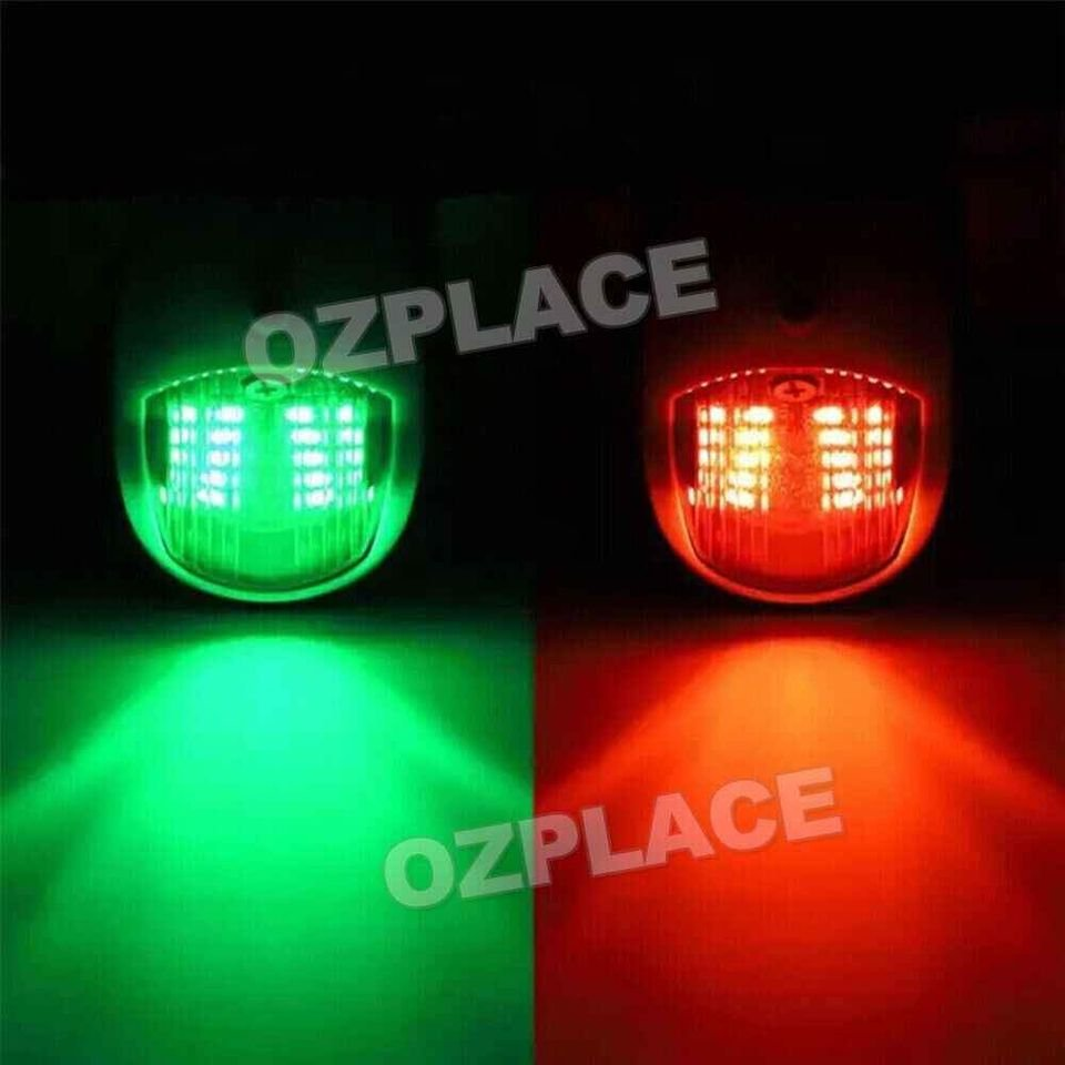 2x LED Navigation Lights Nav Lamp Side Mount Port Starboard Marine Yacht Boat