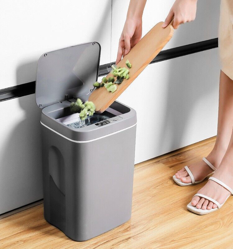 12-18L Smart Trash Bin Automatic Motion Sensor Rubbish Waste Bin Basket Toliet