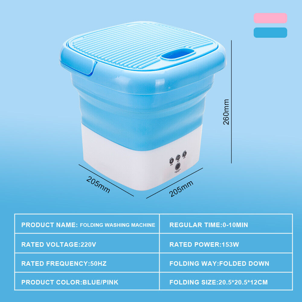 4.5 Mini Washing Machine Bucket Folding Portable Laundry Machine Clothes Washing