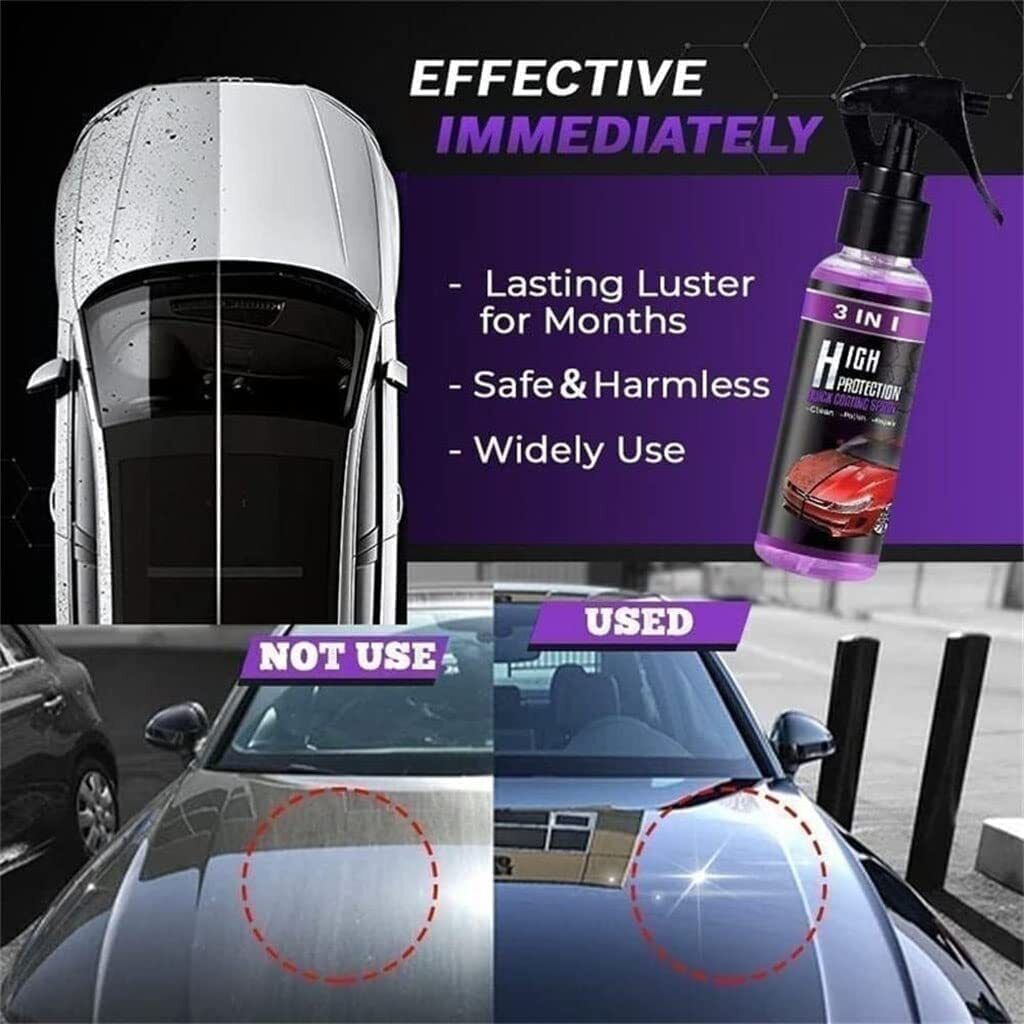 1/2/3/4X 3in1 High Protection Quick Car Coat Ceramic Coating Spray Hydrophobic