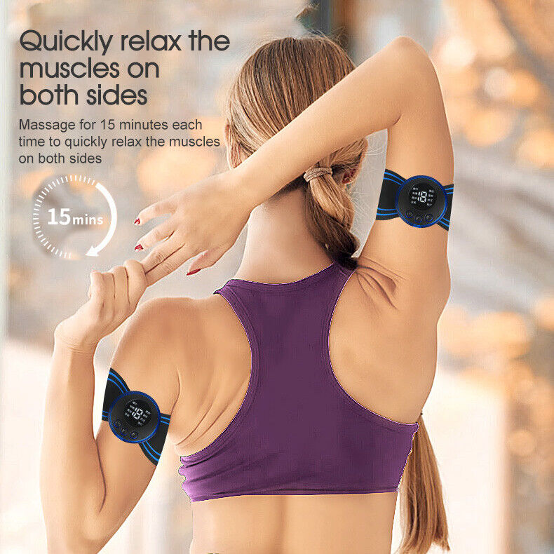 Mini Portable Electric Neck Back Massager EMS Cervical Massage Patch Relief Pain