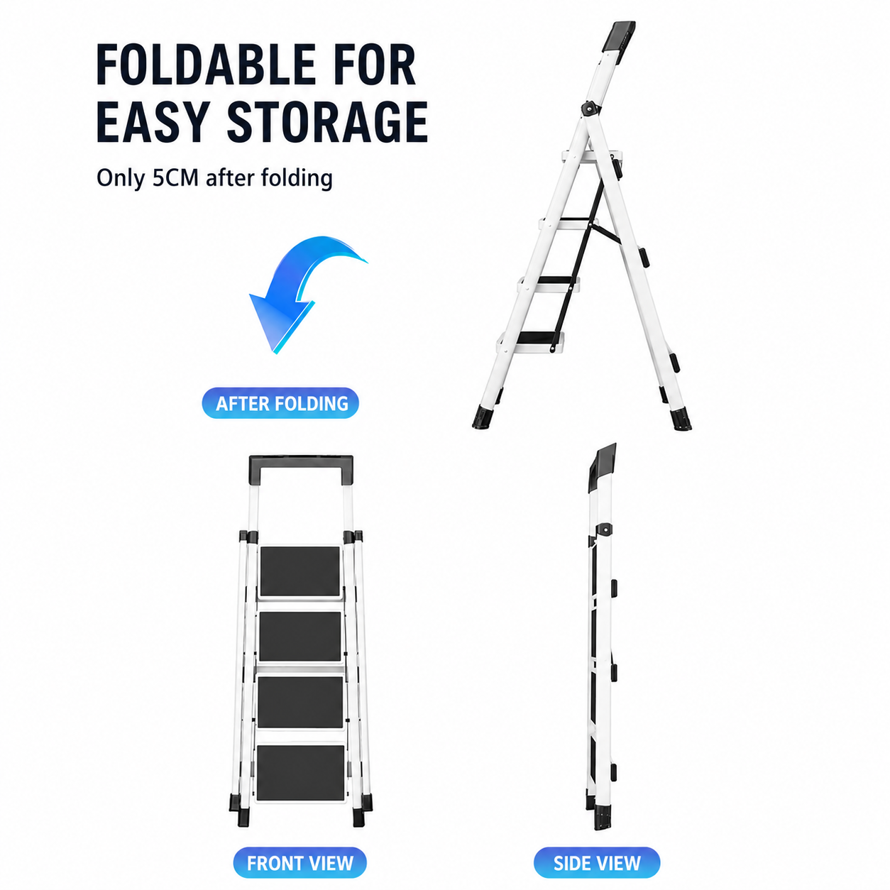 Ladder household folding ladder indoor and outdoor multi-functional herringbone