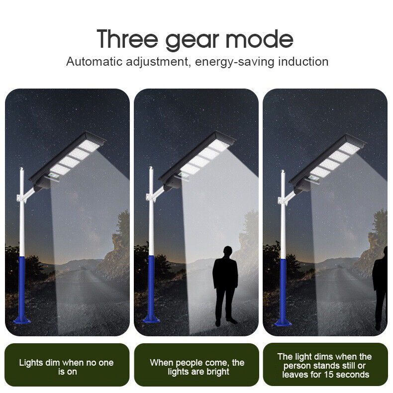 Commercial LED Light Solar Street FloodLight Outdoor Area Dusk To Dawn Wall Lamp