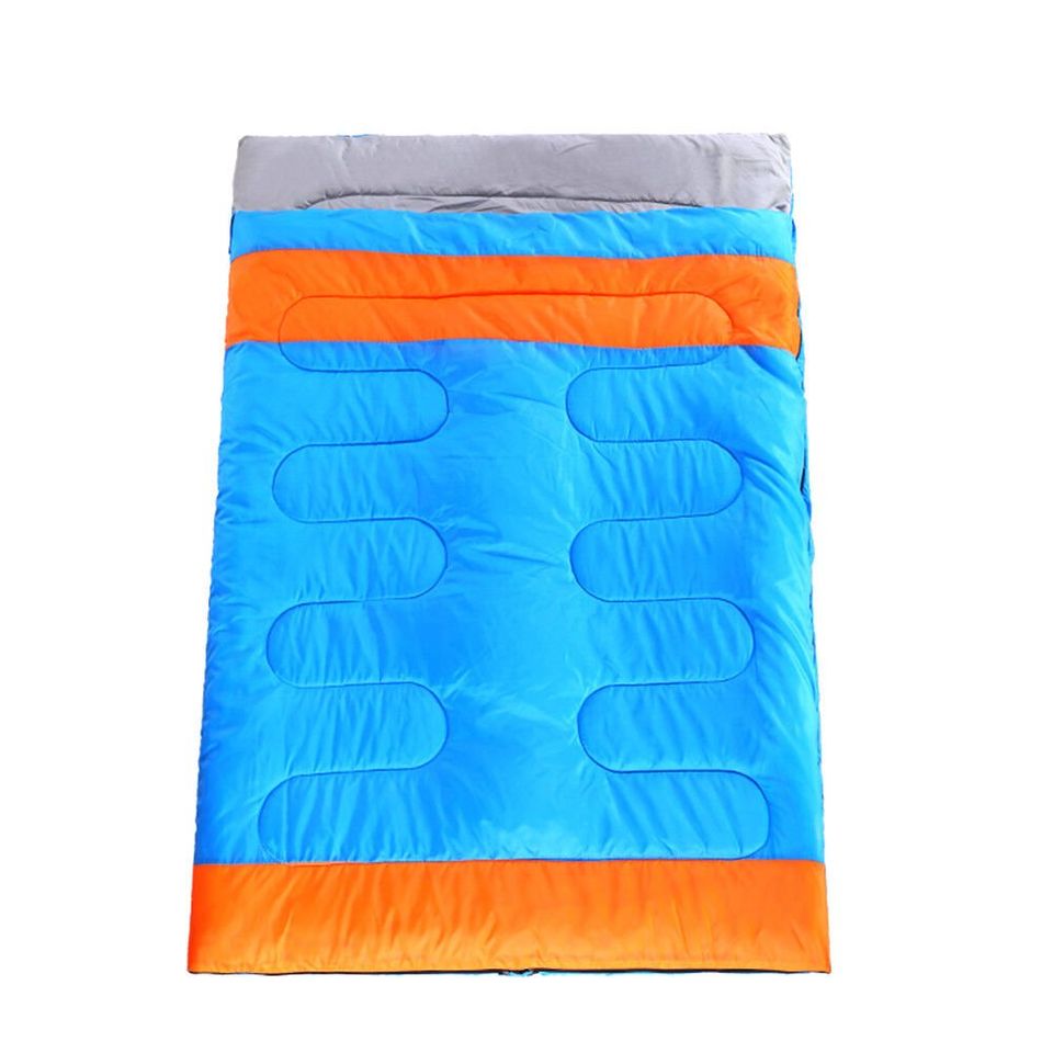 Double Outdoor Camping Sleeping Bag Hiking Thermal Winter 220x150cm