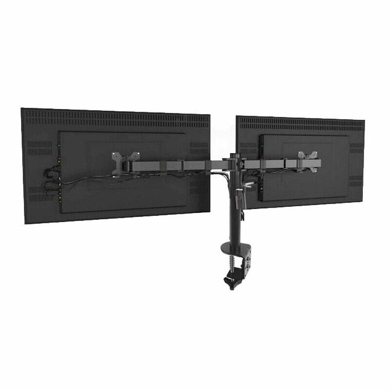 Dual HD LCD Screen TV Holderp LED Desk Mount Monitor Stand 2 Arm Display Bracket