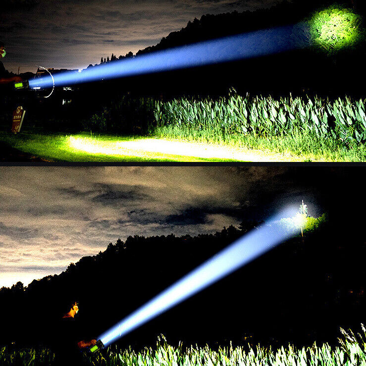 135000LM LED Searchlight Spotlight USB Rechargeable Hand Torch Work Light Lamp