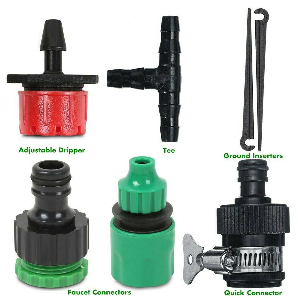 50M Hose Garden Irrigation System Plant Watering DIY Micro Drip Kits 201PCS /Set