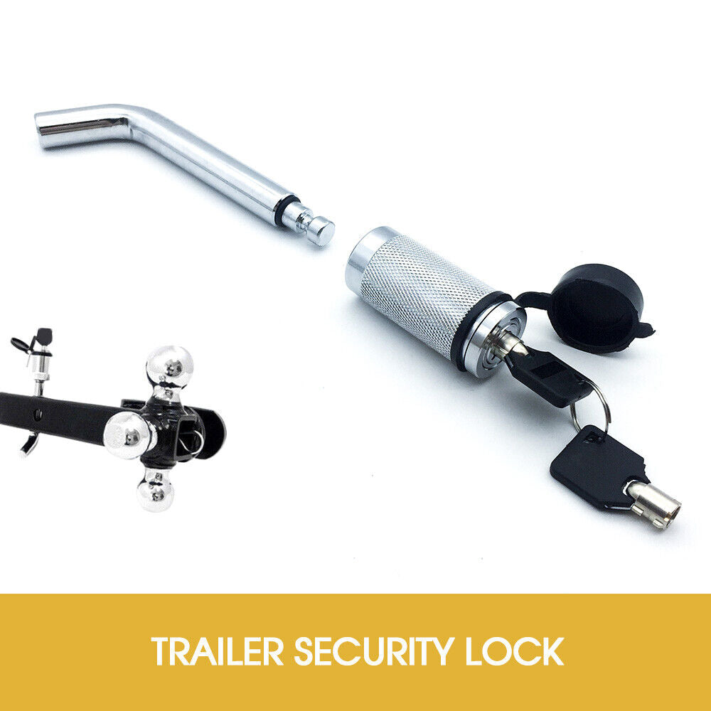 L-Type Hitch Pin Lock Security Tow Ball Bar Caravan Trailer Reciever Anti Theft