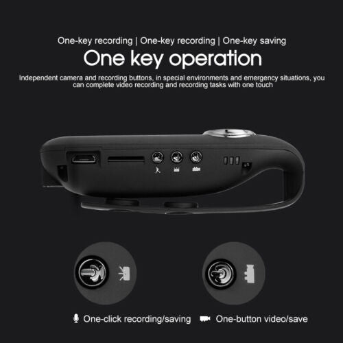 Mini Body Camera HD 1080P Wireless Portable With Clip Wearable Video Recorder