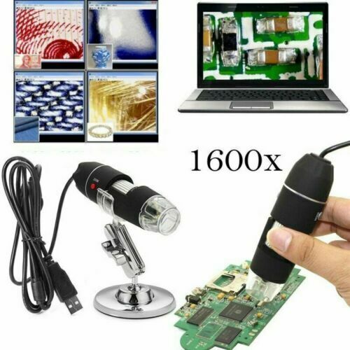 1600X Microscope 8LED Camera Magnifier Tool USB Digital for Android Mac Widows