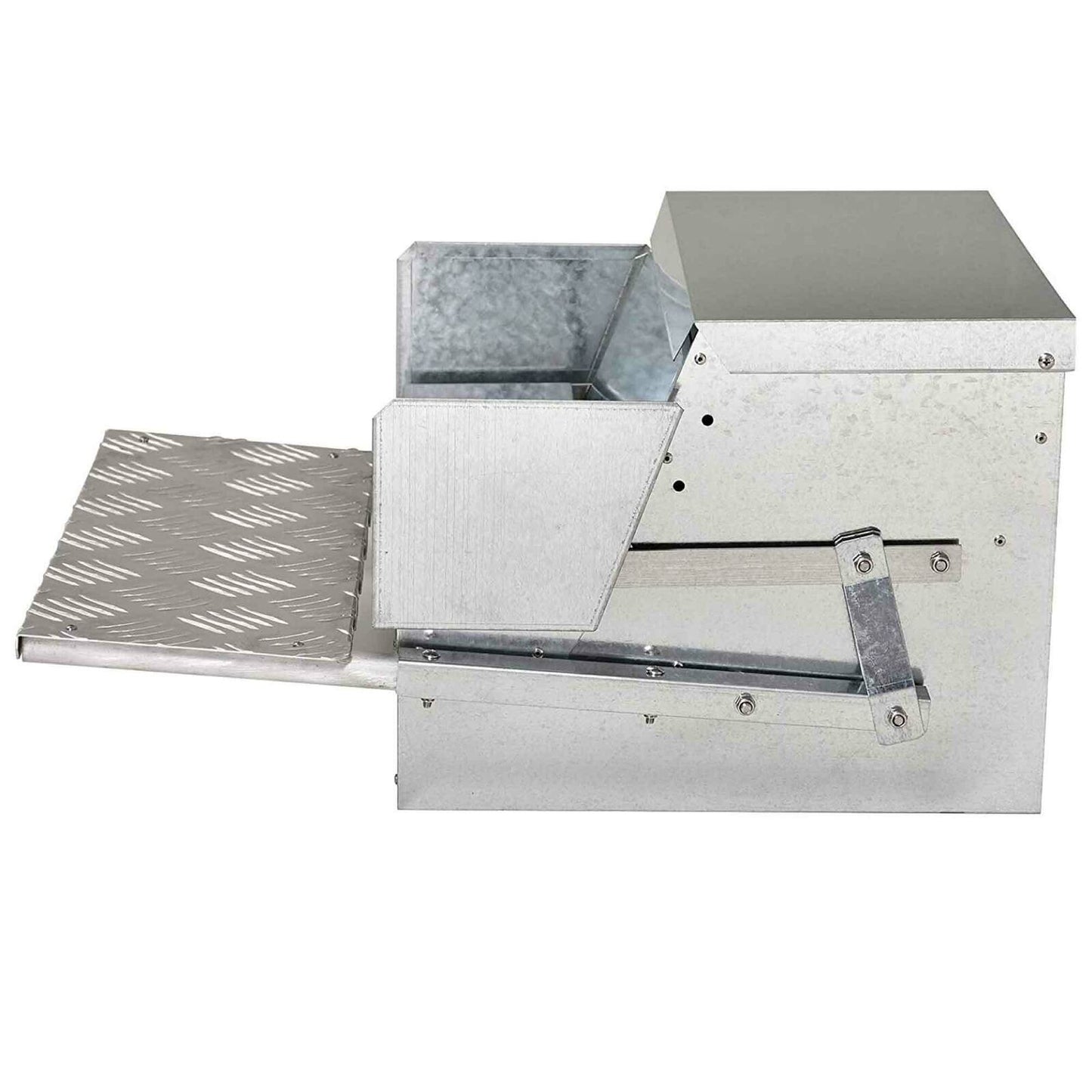 20LBS Auto Automatic Chicken Feeder Galvanized Poultry Chook Treadle Self Coop