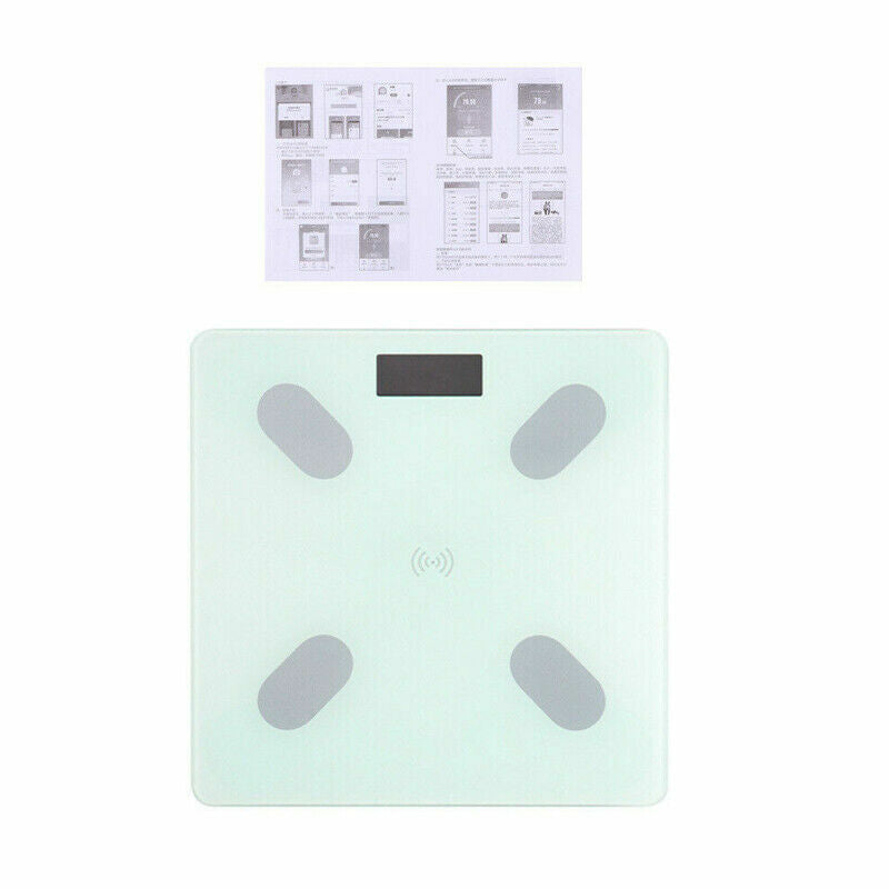 Wireless Digital Bathroom Body Fat Scale 180KG Bluetooth Scales Weight WHITE